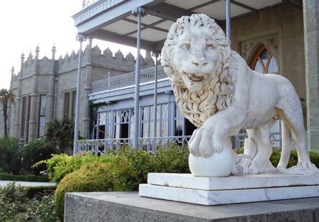 Львиная терраса Воронцовского дворца с шестью мраморными львами